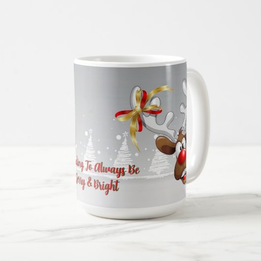 Doen alsof je altijd vrolijk en stralend Mok (Voorkant rechts)