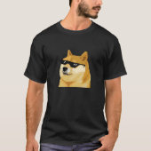 Doen in Dog met zonnebril Cryptocurrency T-shirt (Voorkant)