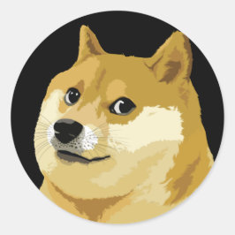 Doen in Doge Day aan de Moon Stock Market Crypto Ronde Sticker