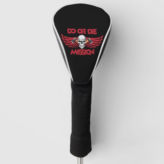 Doen of sterven golfheadcover (Voorkant)