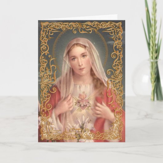 Doen schrikken Hart van Mary Card Kaart (Voorkant)