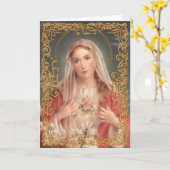 Doen schrikken Hart van Mary Card Kaart (Gele Bloem)