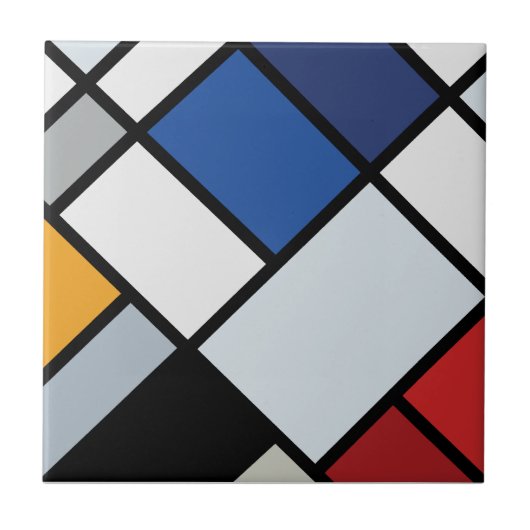 Doesburg - Contra-Compositie van Dissonanten Tegeltje (Voorkant)