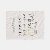 Doet deze ring me er geëngageerd uitzien kalligraf fleece deken (Voorkant (Horizontaal))