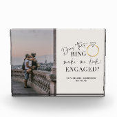 Doet deze ring me er geëngageerd uitzien kalligraf fotoblokken (Voorkant)