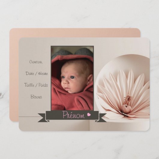 Doet Fille Kaart (Voorkant / Achterkant)