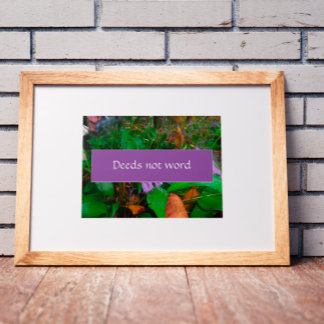 Doet geen woord wijsheid gezegde foto poster