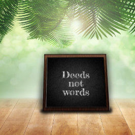 Doet geen woorden poster voor houtskool