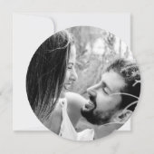 Doet het Dang Ding Ronde Zwarte Foto Save The Date (Achterkant)