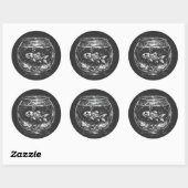 "Doet het goed" - Goudvis by BurnsInHell Ronde Sticker (Vel)
