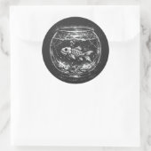 "Doet het goed" - Goudvis by BurnsInHell Ronde Sticker (Tas)