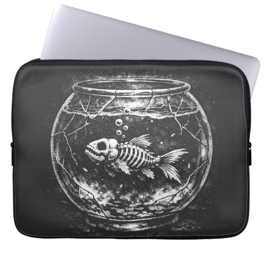 "Doet het goed" - Goudvis door BurnsInHell Laptop Sleeve (Voorkant)