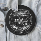 "Doet het goed" - Goudvis door BurnsInHell Ronde Button 6,0 Cm (In situ)