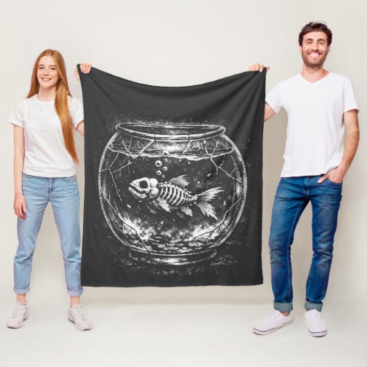 "Doet het goed" - Goudvis van BurnsInHell Fleece Deken (In situ)