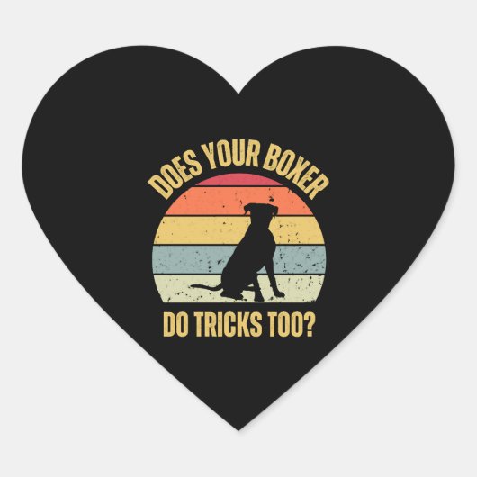 Doet je bokser ook trucs? hart sticker (Voorkant)