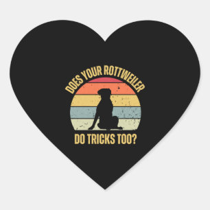 Doet je rottweiler ook trucs? hart sticker