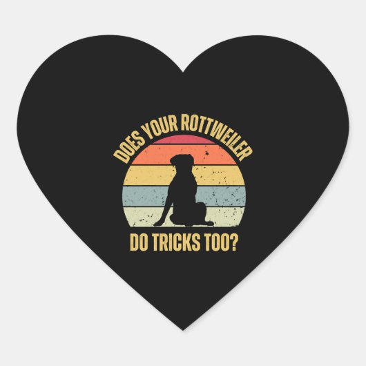 Doet je rottweiler ook trucs? hart sticker (Voorkant)