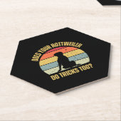 Doet je rottweiler ook trucs? kartonnen onderzetters (Schuin)