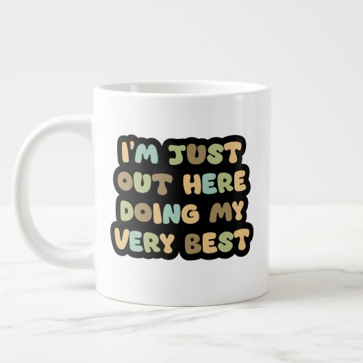 Doet mijn best 😁 koffiespecialiteit mok (Links)