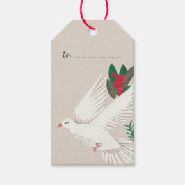 Doet vrede op aarde met kerstcadeautags cadeaulabel