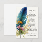Doezels en bloemen bedankkaart (Voorkant / Achterkant)