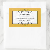 Dof gouden smeedijzeren lijst uit de stad geschenk rechthoekige sticker (Tas)