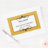 Dof gouden smeedijzeren lijst uit de stad geschenk rechthoekige sticker (Envelop)