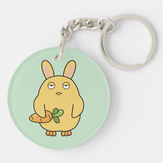 Dof kuiken, slappe oren sleutelhanger (Achterkant)