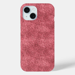 Dof rood denim patroon iPhone 15 case