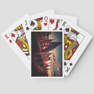 DOF - Vlaggen bij nacht Poker Cards Pokerkaarten