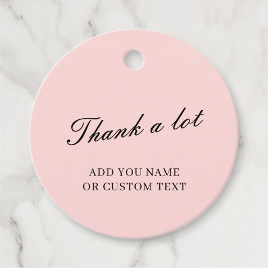 Doffe Roze Roze Bedankt Ontwerp Bedankjes Labels (Voorkant)