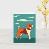 Dog #002 door Phillip Clark ・ PerfectlyHank.com Kaart (Gele Bloem)