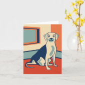 Dog #004 door Phillip Clark ・ PerfectlyHank.com Kaart (Gele Bloem)