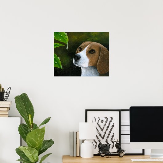 Dog 116 Beagle Poster (Thuiskantoor)