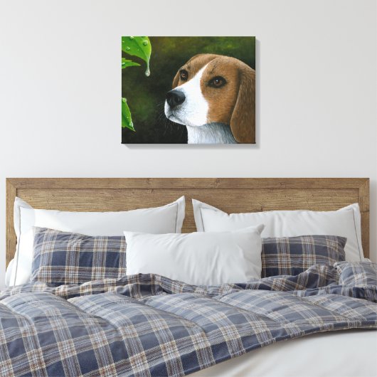 Dog 116 Beagle Stretched Canvas (Insitu (Slaapkamer))