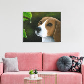 Dog 116 Beagle Stretched Canvas (Insitu (Woonkamer))