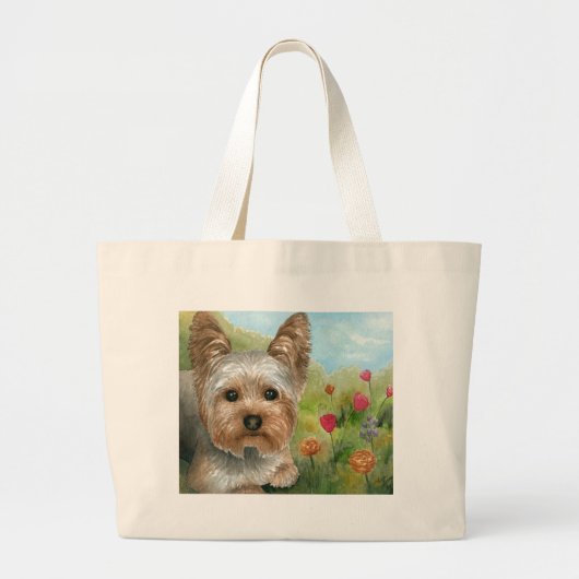 Dog 117 Yorkshire Grote Tote Bag (Voorkant)