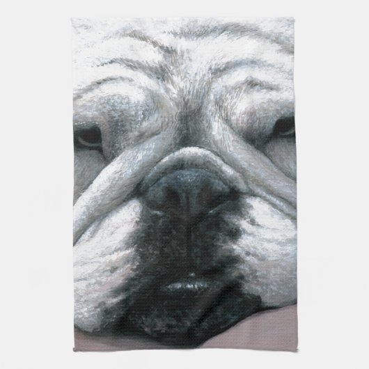 Dog 118 English Bulldog Theedoek (Verticaal)