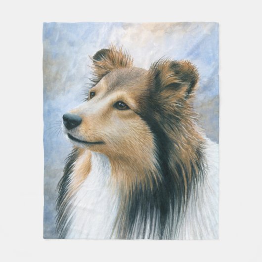 Dog 122 Sheltie Collie Fleece Deken (Voorkant)