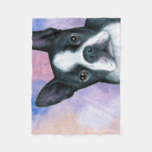 Dog 128 Boston Terrier Fleece Deken (Voorkant)