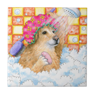 Dog 129 Golden-rekruter Tegeltje