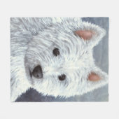 Dog 137 Westie Fleece Deken (Voorkant (Horizontaal))
