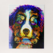 Dog 157 Multicolor Bernese Mountain Legpuzzel (Verticaal)