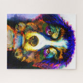 Dog 157 Multicolor Bernese Mountain Legpuzzel (Horizontaal)