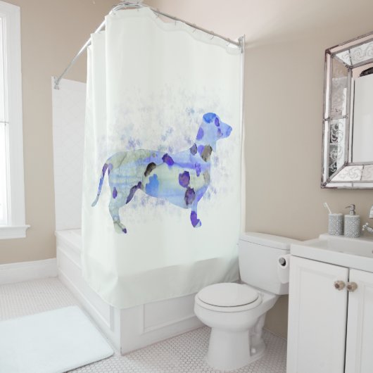 Dog 160 Dachshund Douchegordijn (In situ)