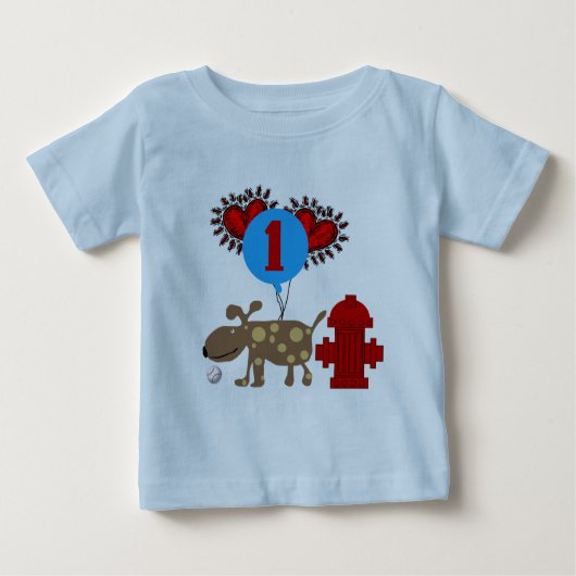 Dog 1st Birthday T shirten en cadeaus (Voorkant)