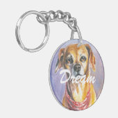 Dog 2 sleutelhanger (Voorkant Links)