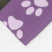 Dog 3 Foto Collage My Girl Paarse Name Fleece Deken (Hoek)