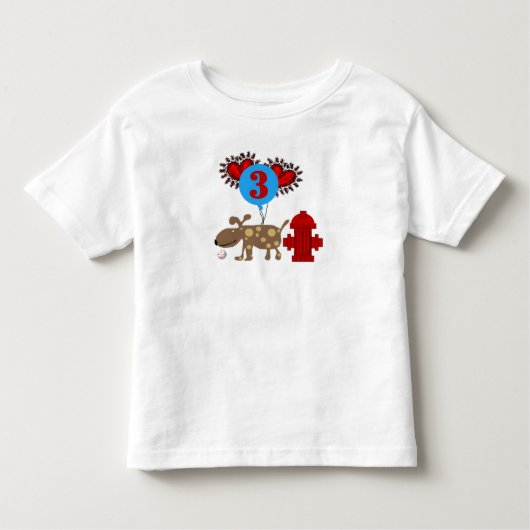 Dog 3rd Birthday Kinder Shirts (Voorkant)
