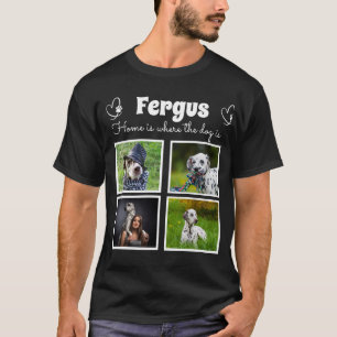 Dog 4-foto collage familiefotogeheugen t-shirt